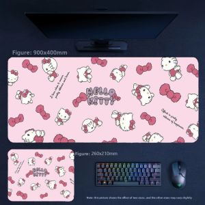 Sanrio | Fashion Trend Creative Leather Mouse Pad Hello Kitty Series Leather Mouse Pad Cute Premium Printed Large Size Non-slip Table Mat