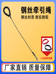 Durable Dog Leash Anti-Bite Breakable Steel Wire Rope for Medium Large Small Dogs Extendable Pet Accessories Cat Dog Supplies