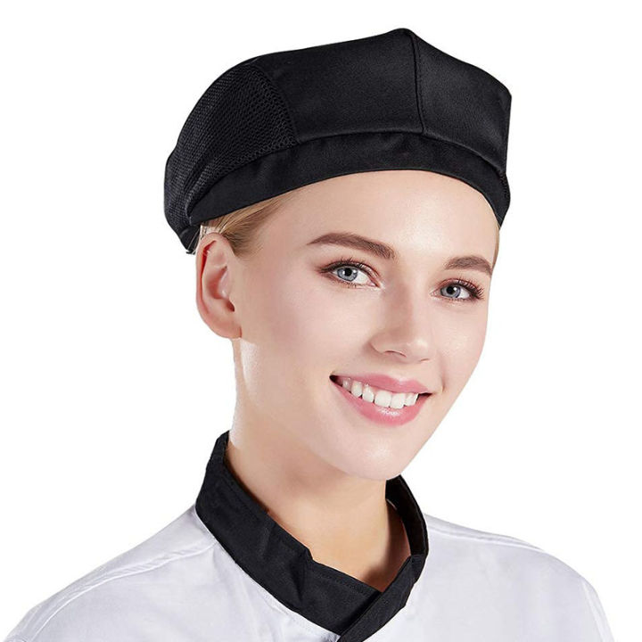 Breathable Chef Caps Cafe Bar Waiter Beret Restaurant Hotel Workwear ...