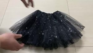 Penghantaran dari China [2025] Perdagangan asing tutu Skirt Tarian Dewasa Tutu Skirt Tiga Lapisan Bintang Payet Separuh Badan Skirt Mesh  INS Jualan Heba Spot 3.5
