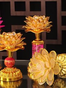 Lampu Hias Bunga Teratai Warna Warni dan Radio Budha 36 Lagu Musik Termurah
