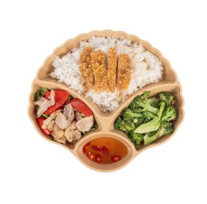 Khay cơm hình vỏ sò có 4 ngăn nhựa nguyên sinh hàng cao cấp Việt Nam