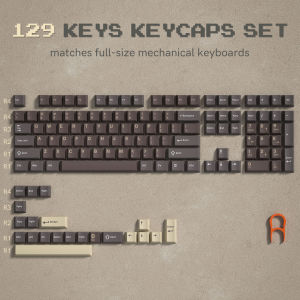 WOMIER 138 Keys Retro PBT Keycap Double Shot Cherry Profile Custom Key caps for Cherry MX Switches Mechanical Gaming Keyboard