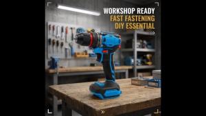 18V Brushless Cordless Electric Drill and Screwdriver Power Tool for Home DIY and Professional Construction No Battery Included