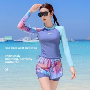 XTEP | Sleeve Long Separates Slimming Stomach Concealing Women Swimwear