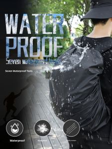 Waterproof Outdoor Backpack Traveling Hiking Bag Student Pull Rod School Bag Riding Dust Mud Protection Rain Cover Double Shoulder