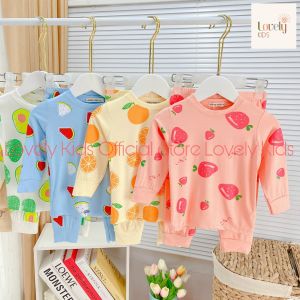 [Siêu Hot] Đồ Bộ Dài Tay Thun Lạnh Cho Bé Trai Bé Gái Minky Mom Bộ Quần Áo Thu Đông Tay Dài Cho Bé Trai Gái DÀI TRÁI CÂY Lovely Kids Official Store