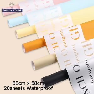 20 LEMBAR Kertas Buket Bunga Flower Wrapping Cellophane Waterproof Florist KB62