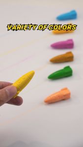 12/24 PCS Crayons Rocket Shape Crayons Safe Non-Toxic Washable For Kids Baby Toddler Gift