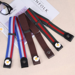 Veevio เข็มขัดผู้หญิง ใส่ง่าย หมดปัญหาเอวหลวม ประดับดอกเดซี่ ยางยืดล๊อคกับหูกางเกง belt