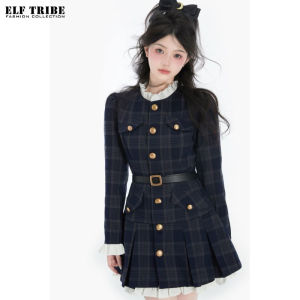 ELF TRIBE French Celebrity Dress for Women Spring & Fall New Plus Size Long Sleeve Corset Dresses