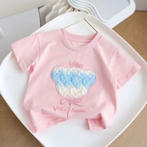JIFANPAUL | Áo Thun Tay Ngắn Vải Cotton Dễ Thương Cho Bé