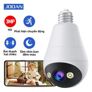 JOOAN E27 Bóng Đèn Camera Giám Sát WiFi Full Tầm Nhìn Ban Đêm An Ninh Trong Nhà Giám Sát Trẻ Em Không Dây Mini PTZ IP Tự Động Theo Dõi