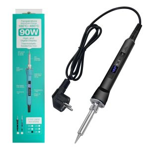 AC 220V 90W Điện Mỏ Hàn Có Điều Chỉnh Nhiệt Độ Lõi Làm Nóng Bằng Gốm Bút Hàn Chiều Dài 900M Cho DIY Điện Tử