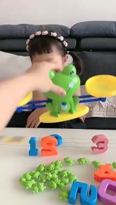 Digital Balance Toy Frog Digital Balance Addition and Subtraction Arithmetic Tabletop Game Puzzle Early Education