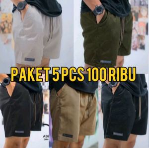 100 RIBU DAPAT 5 PCS CELANA BOARDSHORT PENDEK PANTS / CELANA BOARDSHORT SANTAI PRIA DISTRO TERLARIS