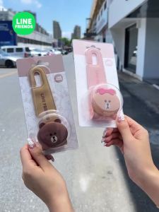 ตะขอแขวน Line Friends ของแท้ 100% สำหรับอุปกรณ์เสริมรถยนต์ กันน้ำ แข็งแรง แขวนได้ จัดระเบียบ LFB237/LFB239/LFB241/LFB254/LFB306