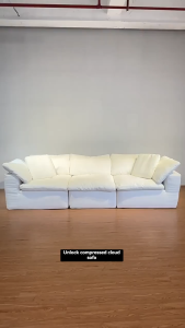 [PRE-ORDER] Italian Design Luxury Modular Sofa Set Contemporary Upholstered Fabric Armrests Foam Fill Upholstery Bean Bag Sofas