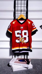 SWITCO | Kaos Jersey Anak Number 58 Laki Laki Bahan DryFit Brazil Full Printing Casual Rugby Retro Streetwear Vintage Hockey Perempuan