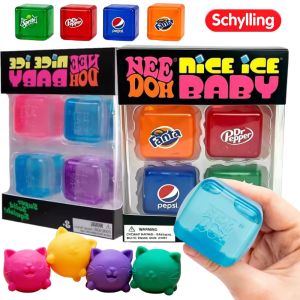 Schylling Nee Doh Nice Cube Sensory Fidget Blocks Pinch Toy Stress Relief Puzzle Play Souvenir Blind Box Gift