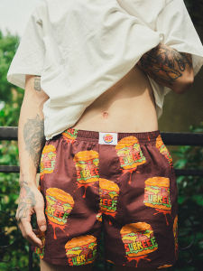 Subreef Dark Island Pure ผ้าฝ้าย กางเกงบ็อกเซอร์ การ์ตูน Print Home กางเกงขาสั้น สําหรับคู่รักเอวกลาง Aro กางเกง แฟชั่นเยาวชน ชุดนอน