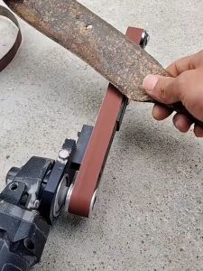 Handheld Air Belt Sander + Amplas Adapter Gerinda Tangan - Konverter Amplas Belt