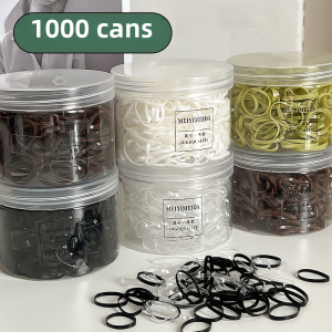 Disposable Black Elastic Hair Ties Small Hair Bands High Elasticity Durable Hair Rings No Damage to Hair Childrens Hair Accessories