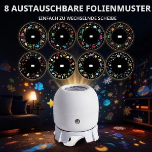Youyuepin 8in1 Năng Động Đèn Ngủ Chiếu hình Mềm Mắt Thân Thiện Với đèn LED USB Với 8 Có Thể Thay Thế Slide Giáng Sinh Halloween Món Quà Sinh Nhật Cho Bé