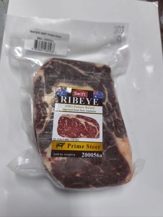 AUS Ribeye Steak Cut (MB 6-7) - 100% Grass-Fed Beef 300-330g - สเต็ก ...