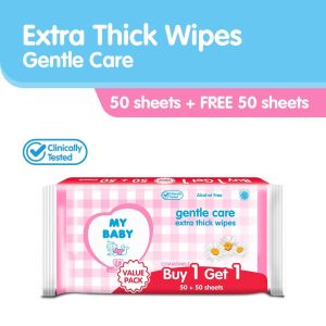 MY BABY Tisu Basah Extra Thick Wipes Anti Bacterial 30+15 Sheets
