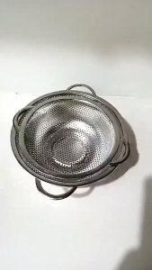 Multiple sizes Stainless Steel Kitchen Hole Dense Mesh Sifter Colander Strainer Double Ear Sieve