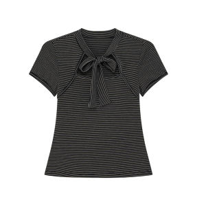 Stripe Tie Waist T-Shirt