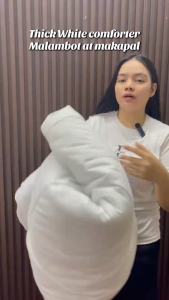 THICK COMFORTER White Plain Comforter MAKAPAL blanket comforter duvet Ultra soft Single size 1.2KG HIGH QUALITY