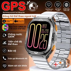 Đồng Hồ Thông Minh Thể Thao GPS TREX3 Dành Cho Nam 2025 Mới Cấp Quân Sự 10ATM Chống Nước Bơi Đo Độ Cao La Bàn Cuộc Gọi Bluetooth 530mAh Đồng Hồ Thông Minh