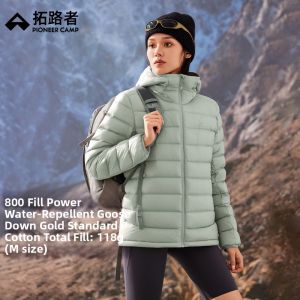 Pioneer camp | Outdoors Womens Hooded Down Jacket 90% Goose Down Filling