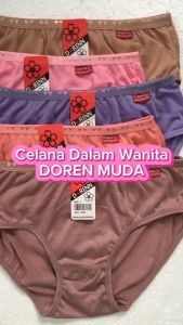 Grosir 12 Pcs Celana Dalam Wanita Dewasa Katun Polos Murah Jumbo | CD Perempuan DOREN Muda Premium