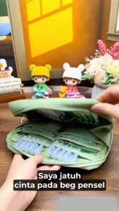 AMK XL Size Organizer Bag Pencil Box Cosmestic Bag Makeup Bag Pencil Case Ziplock Design Korea Style Bag Doorgfit Present Hadiah 铅笔盒