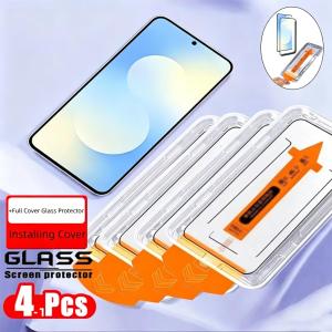 1-4Pcs Screen Protector For Samsung A16 A57 A55 A56 A17 A36 A37 S26 S25 Ultra S24 FE Plus A27 A07 A26 Easy Installation Glass