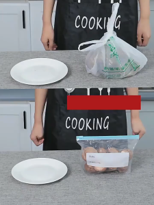 Thickened fresh-keeping sealed bag Food zipper self-sealed bag Special for refrigerator freezing