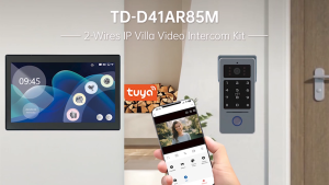 10 "LCD Doorbell Intercom โทรศัพท์ประตูวิดีโอรหัสผ่าน 2 สาย Night Vision Tuya APP IC Card ปลดล็อคสําหรับ Home D41A