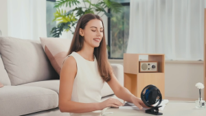 3000mAh Clip Fan Rechargeable Mini fan USB Rechargeable 3 Speed Wind Detachable Washable 720° Rotatable Portable fan