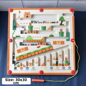 MENGTELI | Montessori Activity Board Color Classification Magnetic Maze DIY Accessories