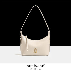 Genuine Leather HOBO Shoulder Bag Womens New 2025 Dumpling Shape Soft Leather Wrinkled Single Shoulder Crossbody Bag