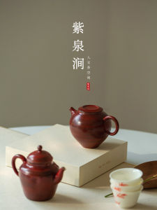 Japanese Style Ceramic Tea Pot Jojos L PD Purple Spring Valley Pink Drawn Tea Set Wabi Sabi Aesthetic for Home Use