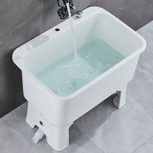 Plastic Broom Sink Balcony Mop Basin Bathroom Home Use Moving Wash Floor Basin Cloth Pool Sink Drainage Manual Automatic