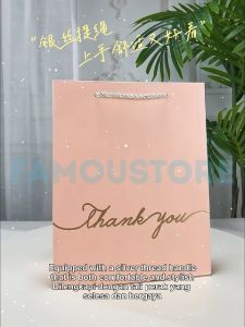 Famoustore Thank You Paper Bag Murah Doorgift Bag Wedding Shopping Bag Gift Bag Party Bag Kertas Beg Goodies Kahwin Beg Hadiah 礼物袋