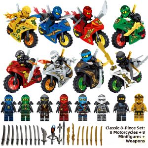 DINGDINGYIQU | Ninja Lloyd Figurine Motorcycle Building Blocks