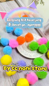 Pompom Bola Bulu Hiasan Dekorasi Handmade Craft & Prakarya Sekolah Mix warna per lusin