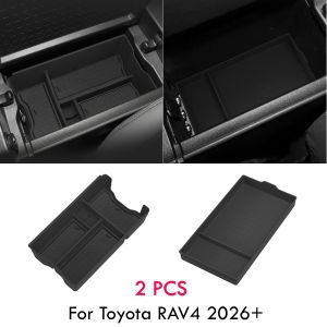 Center Console Organizer Storage Box for Toyota RAV4 2026 Armrest Bottom Insert Tray Storage Box for 2026 RAV 4 Inner Accessorie