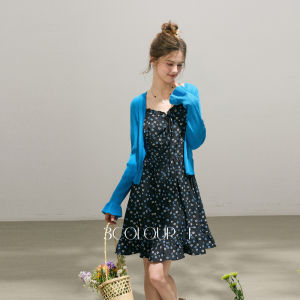 3COLOUR·S | French Style Slimming Floral Halter Dress